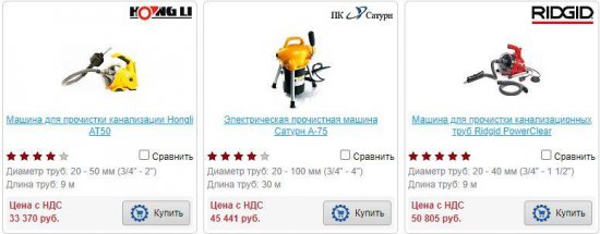 Прочищающая машина для канализации